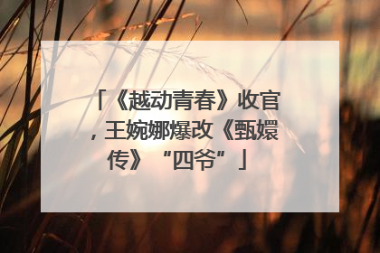 《越动青春》收官，王婉娜爆改《甄嬛传》“四爷”