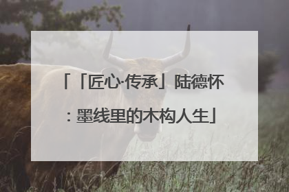 「匠心·传承」陆德怀：墨线里的木构人生