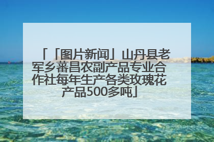 「图片新闻」山丹县老军乡蕃昌农副产品专业合作社每年生产各类玫瑰花产品500多吨