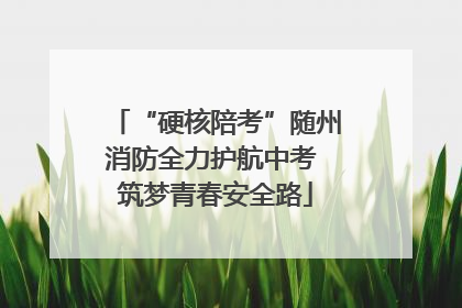 “硬核陪考”随州消防全力护航中考 筑梦青春安全路