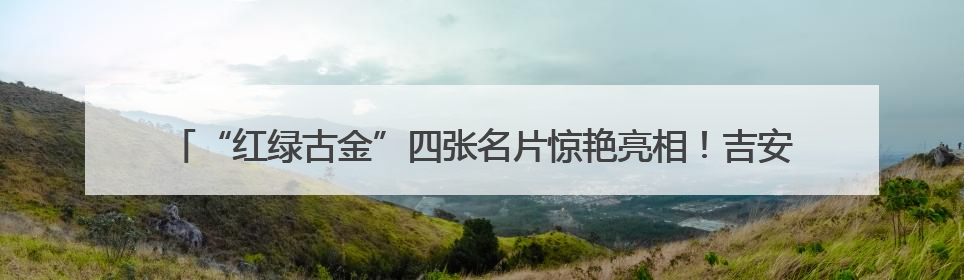 “红绿古金”四张名片惊艳亮相！吉安文旅招商推介会在青原区举行(图)