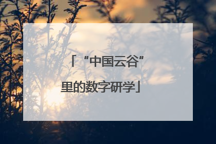 “中国云谷”里的数字研学