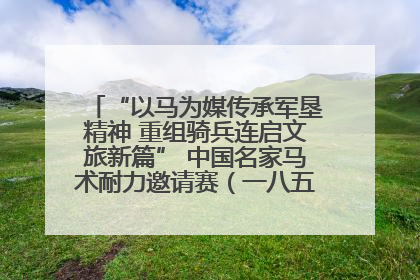 “以马为媒传承军垦精神 重组骑兵连启文旅新篇” 中国名家马术耐力邀请赛（一八五团站）暨重启骑兵连活动正式启动