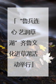 “鲁兵连心 艺润草湖”齐鲁文化进草湖活动举行