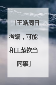 王皓周日考编，可能和王楚钦当同事