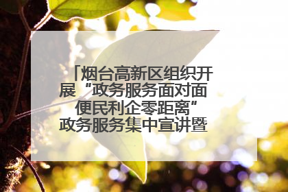 烟台高新区组织开展“政务服务面对面 便民利企零距离”政务服务集中宣讲暨政府开放月活动