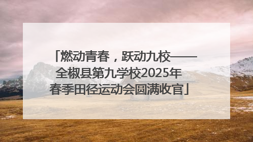燃动青春，跃动九校——全椒县第九学校2025年春季田径运动会圆满收官