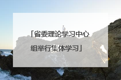 省委理论学习中心组举行集体学习