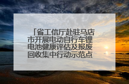 省工信厅赴驻马店市开展电动自行车锂电池健康评估及报废回收集中行动示范点建设调研指导
