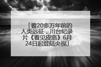 看20多万年前的人类远征，川台纪录片《看见皮洛》6月24日起登陆央视