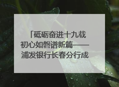 砥砺奋进十九载 初心如磐谱新篇——浦发银行长春分行成立19周年助力吉林省全面振兴纪实