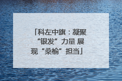 科左中旗：凝聚“银发”力量 展现“桑榆”担当