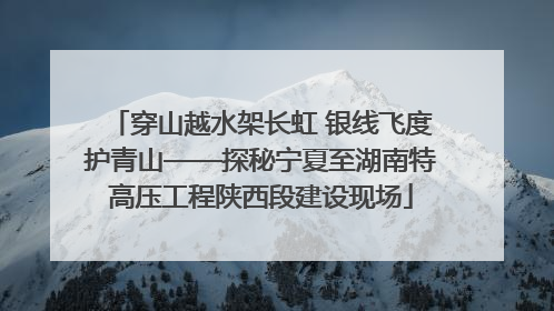 穿山越水架长虹 银线飞度护青山——探秘宁夏至湖南特高压工程陕西段建设现场