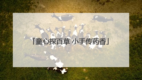 童心探百草 小手传药香