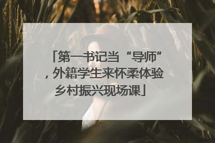 第一书记当“导师”，外籍学生来怀柔体验乡村振兴现场课