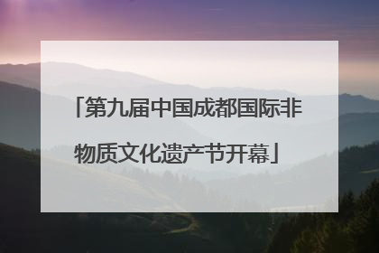 第九届中国成都国际非物质文化遗产节开幕