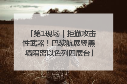 第1现场｜拒撤攻击性武器！巴黎航展竖黑墙隔离以色列四展台