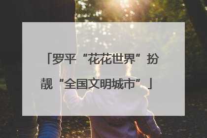 罗平“花花世界”扮靓“全国文明城市”