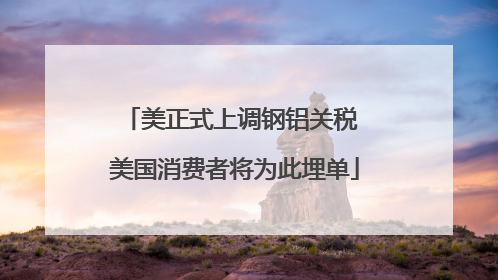 美正式上调钢铝关税 美国消费者将为此埋单