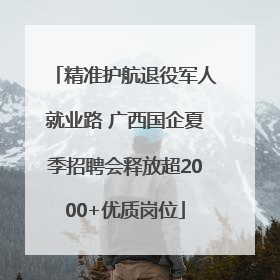 精准护航退役军人就业路 广西国企夏季招聘会释放超2000+优质岗位