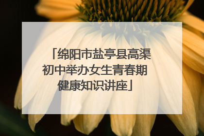 绵阳市盐亭县高渠初中举办女生青春期健康知识讲座