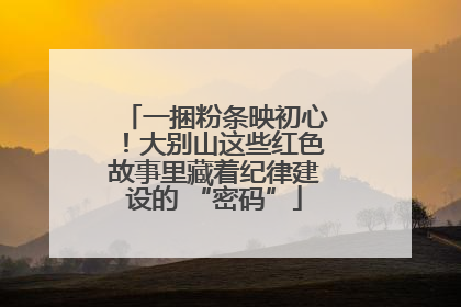 一捆粉条映初心！大别山这些红色故事里藏着纪律建设的 “密码”