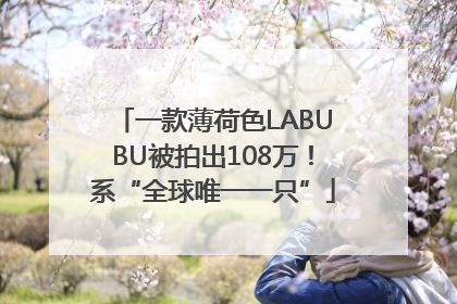 一款薄荷色LABUBU被拍出108万！系“全球唯一一只”