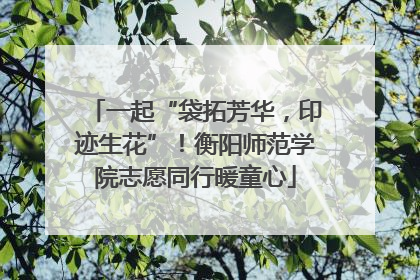 一起“袋拓芳华，印迹生花”！衡阳师范学院志愿同行暖童心
