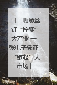 一颗螺丝钉“拧紧”大产业 一张电子凭证“链起”大市场