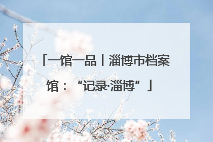 一馆一品丨淄博市档案馆：“记录·淄博”