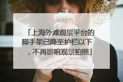 上海外滩观景平台的脚手架已降至护栏以下，不再影响观景拍照