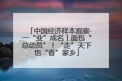 中国经济样本观察·一“业”成名丨面包“总动员”！“走”天下也“香”家乡
