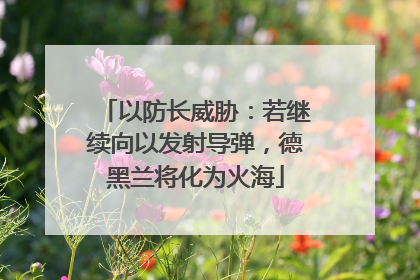 以防长威胁：若继续向以发射导弹，德黑兰将化为火海
