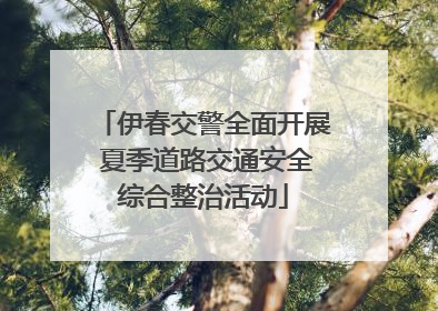 伊春交警全面开展 夏季道路交通安全综合整治活动