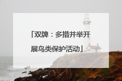 双牌：多措并举开展鸟类保护活动