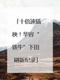 十倍速插秧！华容“铁牛”下田刷新纪录