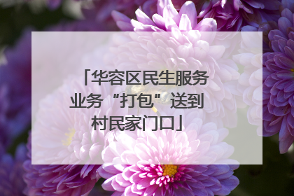 华容区民生服务业务“打包”送到村民家门口