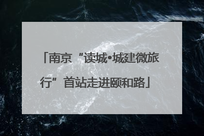 南京“读城•城建微旅行”首站走进颐和路