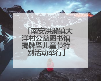 南安洪濑镇大洋村公益图书馆揭牌暨儿童节特别活动举行
