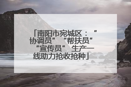 南阳市宛城区：“协调员”“帮扶员”“宣传员” 生产一线助力抢收抢种