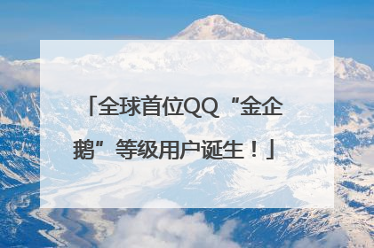 全球首位QQ“金企鹅”等级用户诞生！