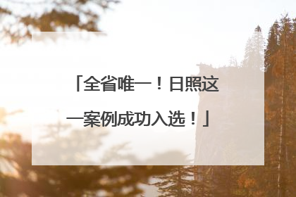 全省唯一！日照这一案例成功入选！