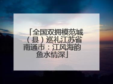 全国双拥模范城（县）巡礼江苏省南通市：江风海韵鱼水情深