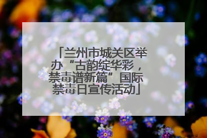 兰州市城关区举办“古韵绽华彩，禁毒谱新篇”国际禁毒日宣传活动