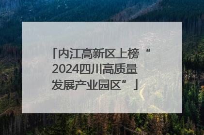 内江高新区上榜“2024四川高质量发展产业园区”