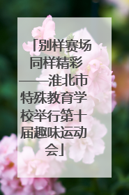 别样赛场 同样精彩——淮北市特殊教育学校举行第十届趣味运动会