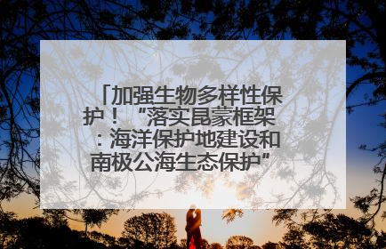 加强生物多样性保护！“落实昆蒙框架：海洋保护地建设和南极公海生态保护”主题论坛将举办
