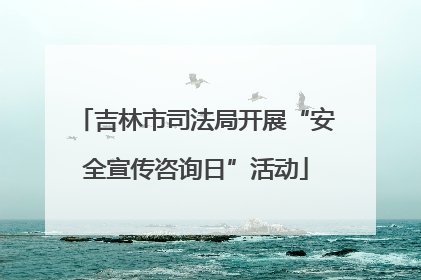 吉林市司法局开展“安全宣传咨询日”活动