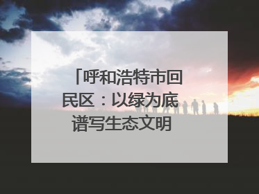 呼和浩特市回民区：以绿为底 谱写生态文明建设新篇章