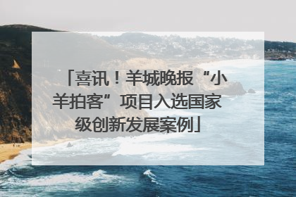 喜讯！羊城晚报“小羊拍客”项目入选国家级创新发展案例